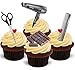 Produktbild NOVELTY gris-Pour coiffeur de cupcakes comestibles en support de 12 décorations de gâteaux en Papier de riz comestible pour gâteaux
