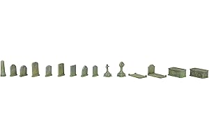 Hornby R7297 Lápidas y monumentos Surtidos para Modelo de ferrocarril Calibre OO, Accesorios de Tren Modelo para añadir paisajes, dioramas, bosques, Edificios y más
