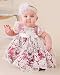 dressvip Red Christening Baptism Newborn Embroidered Satin Lace and Ribbon Dress (3-6months)