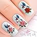 Produktbild Pink Flower & Blue Bird Wasser Nail Art Aufkleber/Tattoo/Aufkleber