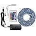 Price comparison product image PryEU LED Strip Lights Waterproof 2M RGB Colour Changing IR Remote Control 5050 SMD with 12V Adapter for Kitchen Cabinet Bedroom Bed Wardrobes Room Mood Lighting (Double Coated Tissue Tape)