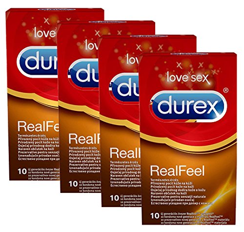 Preisvergleich Produktbild 40 Kondome Durex REAL FEEL (Natural Feeling) Latexfreie Präservative