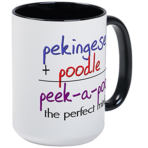 CafePress Peek A Poo PERFECT MIX Large Mug 15 oz (444 ml) Ceramic Coffee Mug