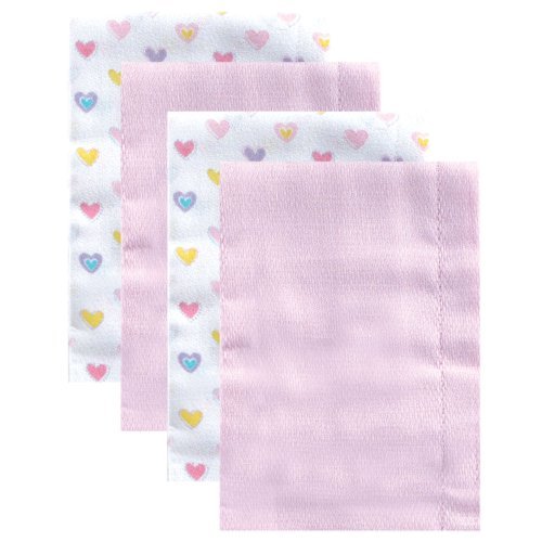 Luvable Friends 4 Count Birdseye Prefold Cloth Diapers, Pink Color: Pink Infant, Baby, Child