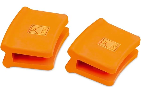 BRA Efficient | Anses en Silicone, 2 Unités, Taille Plat à Paëlla, Pour Efficient de 32|40 cm de Diamètre, Couleur Orange