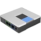 VoIP Phone Adapter for Voice-over-IP, VoIP Gateway with 2 Port Internet Phone Adapter RJ-45 Network Interface SIP RJ45 Cable