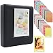 Produktbild Albus Store 64 Taschen Mini Fotoalbum für Fujifilm Instax Mini 7s 8 8+ 9 25 26 50s 70 90 Sofortige Kamera & Namenskarte (schwarz)