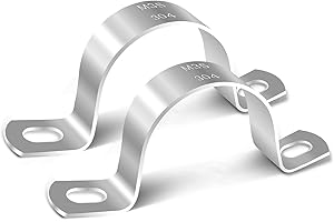 HXJDAM Lot de 12 colliers de serrage en U 35 mm en acier inoxydable pour fixation des tuyaux de gaz, câbles et tuyaux d'eau