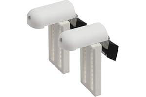 Ventanara® Uchwyty zaciskowe z podkładką uszczelniającą, roleta, bez wiercenia, mocowanie zaciskowe, 2 sztuki (uniwersalne uchwyty zaciskowe, białe)