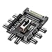 Produktbild Ils - 3 Stück 12V D Typ 4-Pin-Stecker auf 8 Way 3-Pin Fan Hub Fan Speed Controller Regler für Computer-Gehäuse SATA-Schnittstelle Stromversorgung Schalten High/Low/Off Geschwindigkeit
