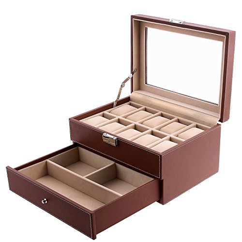 Songmics JWB007 Watch-Holder Case for 10 Watches
