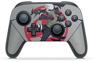 DEINDESIGN Autocollant Compatible avec Nintendo Switch Pro Controller Sticker Film Autocollant Naruto Shippuden Kakashi Produit sous Licence Officielle