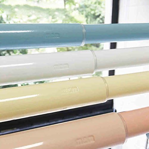 Full spring telescopic rods do not wear holes shower curtains curtain rods balcony clothes telescopic rods ( Color : White , Size : 60-100cm )
