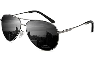 ANYLUV Mens Sunglasses Polarised Upgraded Pilot Sunglasses for Men Women Classic Style Sun Glasses UV Protection with Metal Frame Spring Hinge for Driving