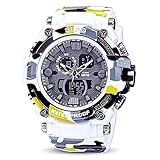 Lazzgirl S-8013 SBAO Fashion Military Watch Sportuhr(Schwarz, Weiß, Gelb, Armee, Grün,One Size)