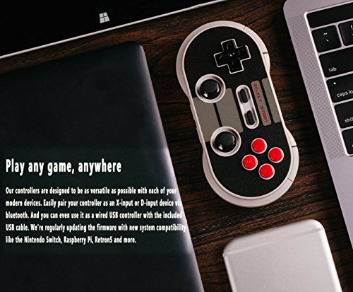 N30 PRO Controlador de juegos, YIKESHU 8 SNES NES Controlador inalÃ¡mbrico Bluetooth Controlador clÃ¡sico de juegos de Nintendo Android Windows macOS
