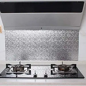 FEELING MALL Aluminum Foil Sticker Self-Adhesive Thickening Cabinet Paper Home Decoration Sticker Waterproof Kitchen Stickers for Kitchen Oil Proof High Temperature Stove Tin Foil (Multi (2 MT))