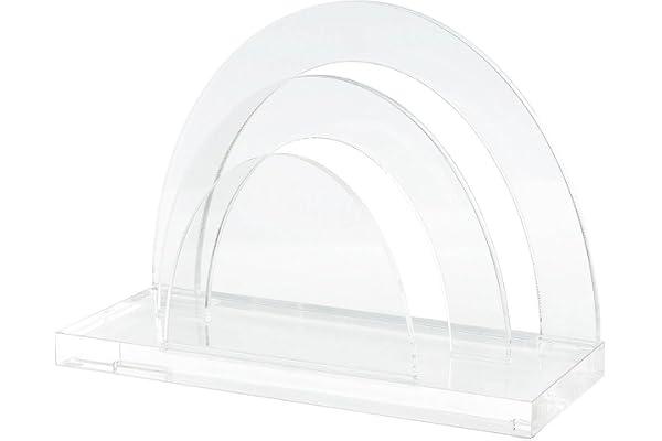 Wedo Cristallic Porte-lettres acrylique à 2 compartiments Transparent