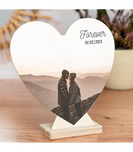 Zauly Cornice Portafoto In Legno Con Scritta In Inglese Love