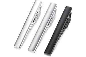 HONEY BEAR Zestaw 3/5 spinek do krawata dla mężczyzn, normalny rozmiar, 5,4 cm, ze stali nierdzewnej do koszuli