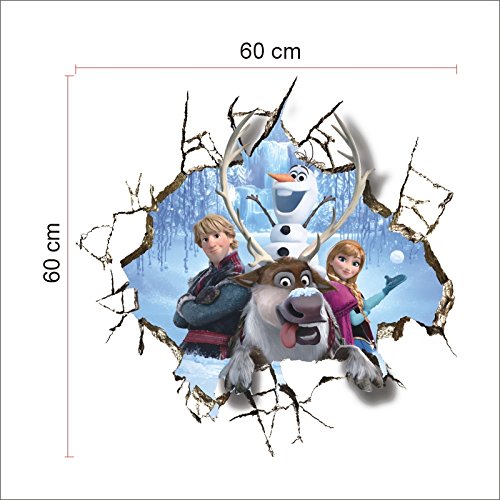 XXL 3D Sticker Eiskönigin Frozen Anna Kristoff Olaf - 2