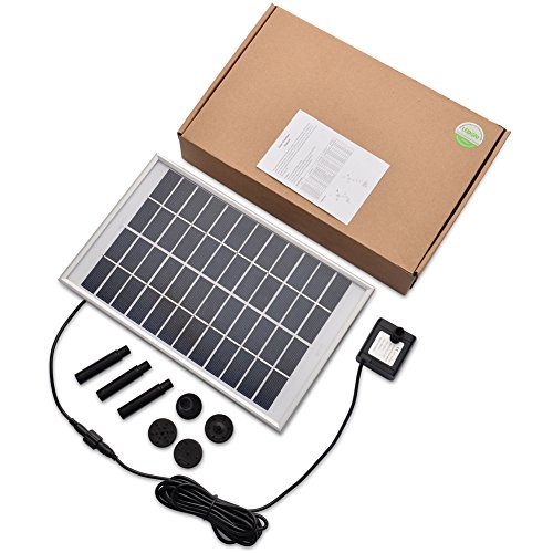 LEDGLE 5W Solarbrunnenpumpe, Garten Wasserpumpe für den Hof, maximaler Durchfluss 380L / h - 7