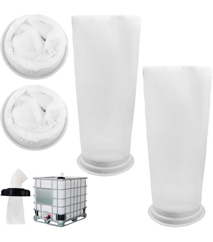 4 Filtri In Nylon Per Coperchio IBC 25cm 200 Mesh - Filtro Acqua Piovana Per Serbatoi E Trattamento