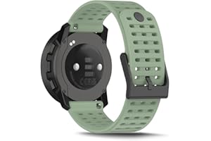 SeaFicco 22mm Bracelet de Montres en Silicone Bande de Remplacement en Sports Compatible avec Suunto Vertical/Suunto 9 Peak Pro/Suunto 9 Peak/Suunto 5 Peak