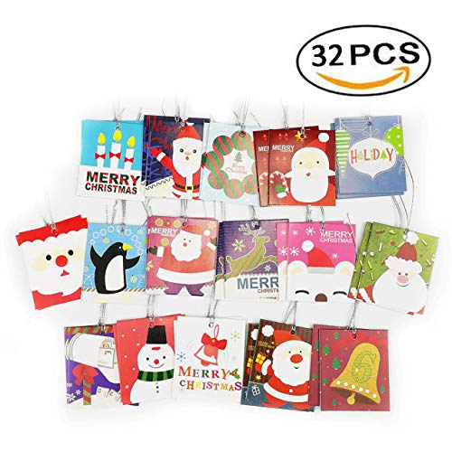 Boocy 320PCS biglietti natalizi con busta Lanyard Card