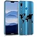 Price comparison product image kwmobile TPU Silicone Case for Huawei P20 Lite - Crystal Clear Smartphone Back Case Protective Cover - Black/Transparent