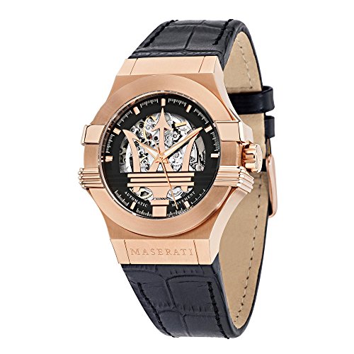 Maserati Reloj Analógico Automático para Hombre con Correa de Cuero - R8821108002