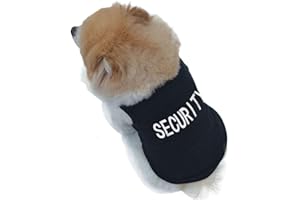 WAKKAL Walaka Vetement Chien/Chat Vetements pour Chien Gilet T-Shirt Chat - Security - Mignon Compagnie Chiot Imprimé Coton T Shirt pour Animaux