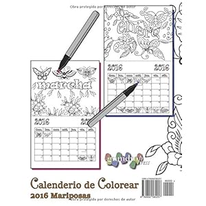 Calendario de Colorear: 2016 Mariposas