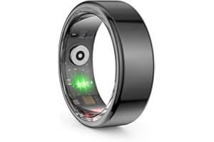 Fiorky R02 Smart Ring Fitness Tracker Ring 5.0 Tracker di ossigeno nel sangue compatibile con Bluetooth IP68 e 5ATM Impressionante modalità multi-sport for And-roid for IOS