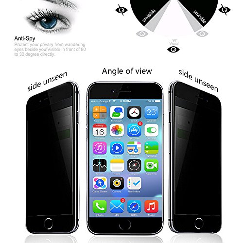 iPhone 6 6s Cristal Templado Mate Anti-Spy Protector de Pantalla Para iPhone 6s Anti-huella Digital Sin Burbujas Vidrio Templado Proteger Pel  cula - VISPOW