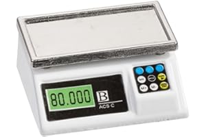 MIAMIXA Miniaturen für Puppenhäuser und Wichtelstuben oder Geschenkgutscheine · DIY Miniwelt · Waage 2,5 x 2,8 x 1,1 cm