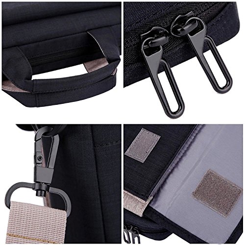 Rawboe® 15-15,6 Zoll MacBook Pro Retina intelligente neue Art-Oxford-Gewebe Multi Functional eleganten, tragbaren Laptop-Tasche Laptop-Hülle für Mann / Frau Tragetasche Messenger Bag Schulter-Aktenkoffer -Handtasche für MacBook / Laptop / Notebook / ipad / Tablet / Ultrabook / Computer für Apple / Acer / Asus / Dell / Fujitsu / Lenovo / HP / Samsung / Sony / Toshiba mit Schulterriemen und mehrere Taschen – Grau - 6