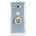 Produktbild Everainy Kompatibel für Sony Xperia XZ2 Compact Hülle Silikon Bumper Gummi Neu Cover mit Ring 360 Grad Ständer Hüllen für Sony Xperia XZ2 Compact Handyhülle Stoßfest Stoßstange Schutzhülle (Silber)