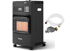 FAVEX - Chauffage d'appoint gaz Plio - Prêt à l'emploi livré avec Tuyau et détendeur - Intérieur - Brûleur Infrarouge - 3 Puissances de Chauffe - jusqu'à 40 m², Pliable