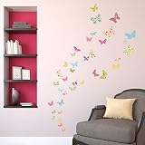 Decowall DW-1408 Gemusterte Schmetterlinge Wandsticker Wandaufkleber Wandtattoo Kinderzimmer - 3