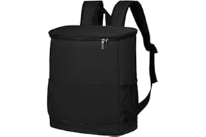 YOLIMOK Cooler Backpack Insulated Cooler Bag 24L Backpack Cooler Bag Thermal with Hard Liner, Lightweight Shopping Rucksack Leak-proof Picnic Backpack Perfectly Fit for Beach/Work/Camping/Hiking (Black)