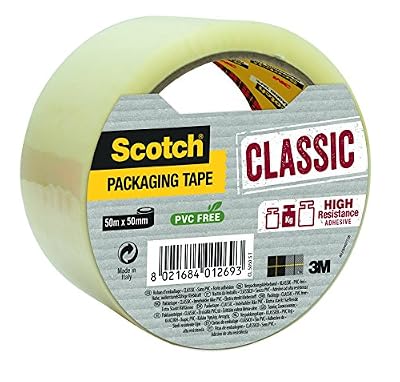Scotch Rouleau Individuel Ruban Polypropylène Classic - 50 mmx 50 m - Couleur Transparent