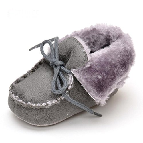 Koly® Baby Girls Warm Cute Soft Sole Crib Outdoor Button Flats Cotton Booties