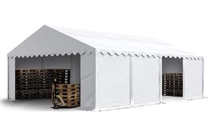 TOOLPORT Tente de Stockage 5x8 m abri bâche PVC 700 N imperméable Blanc