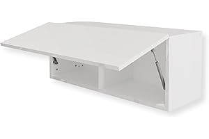 ‎HAJDUK FURNITURE Nowoczesna Wisząca Szafka Kuchenna Wysoki Połysk Biała 90x35x32 cm Przestronna Szafka Ścienna do Kuchni z 1 Drzwiami Funkcja Push to Open