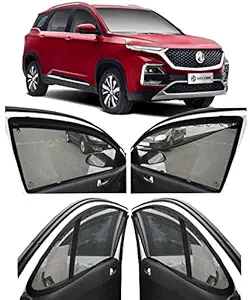 AUTOFACT Magnetic Window Sun Shades for MG Hector - Set of 6 - with Zipper