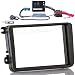 Produktbild meins24 17215202 Autoradio Einbauset Doppel 2 DIN passend für VW Golf 5 6 Passat Touran Tiguan Eos + SKODA + SEAT