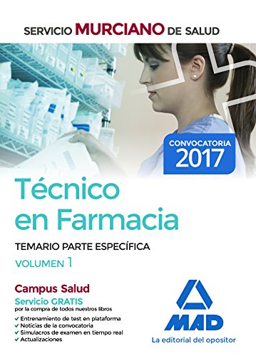 Descargar TECNICO EN FARMACIA DEL SERVICIO MURCIANO DE SALUD  TEMARIO PARTE ESPECIFICA (VOL  1)