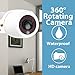 Produktbild Jiayuane 960P Outdoor WIFI Videokamera 360 Grad Drehen Monitor Camcorder Für Überwachung Home Security