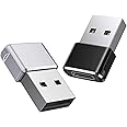 iJiZuo Adattatore da USB C femmina a USB A maschio 2 Pezzi, Connettore Cavo Caricatore per iWatch 7, MacBook Pro, Samsung Gal